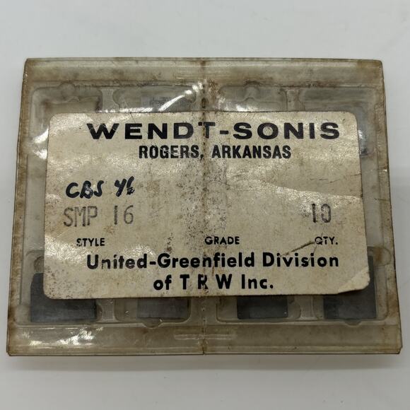 (38) Wendt-Sonis Machining Carbide Cuttting Inserts SMP-16 Grade CY-14 Tooling - Picture 1 of 4